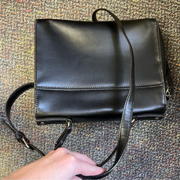 Kate Spade Doris Black Leather Top Handle Crossbody Satchel Bag - Picture 2 of 9